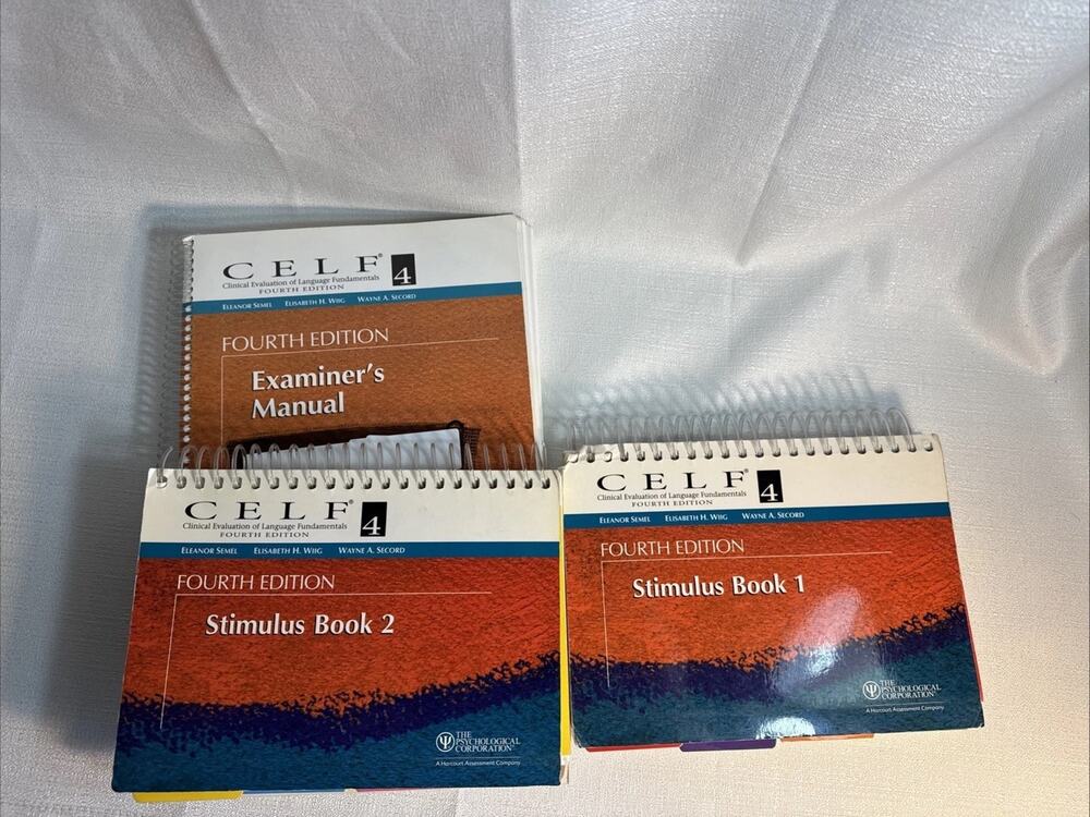 CELF 4 Manual With Stimulus Book 1 & 2 Clinical Evaluation of Language Pearson